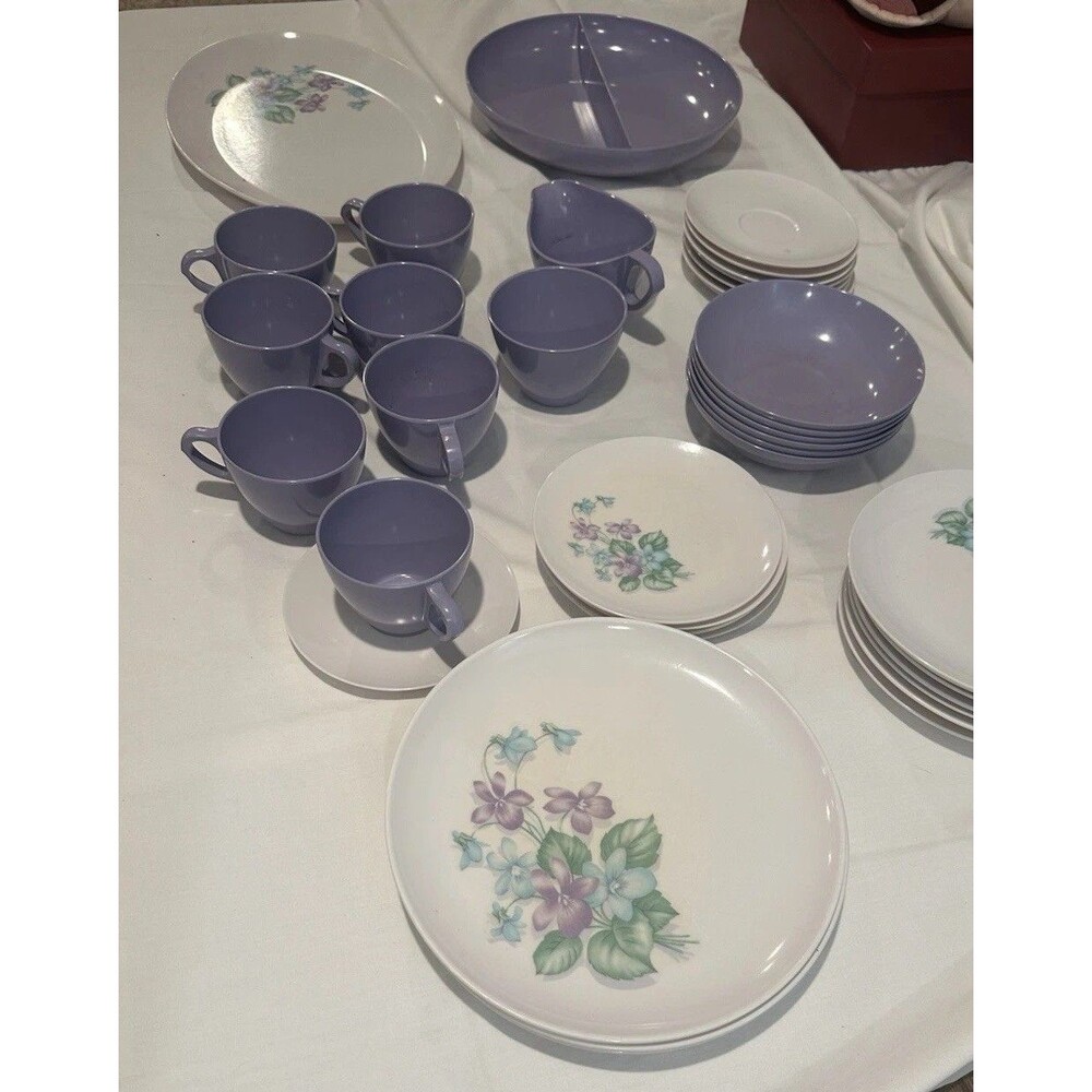Sango Quadrille Atrium Dinnerware Set – Lavender Floral